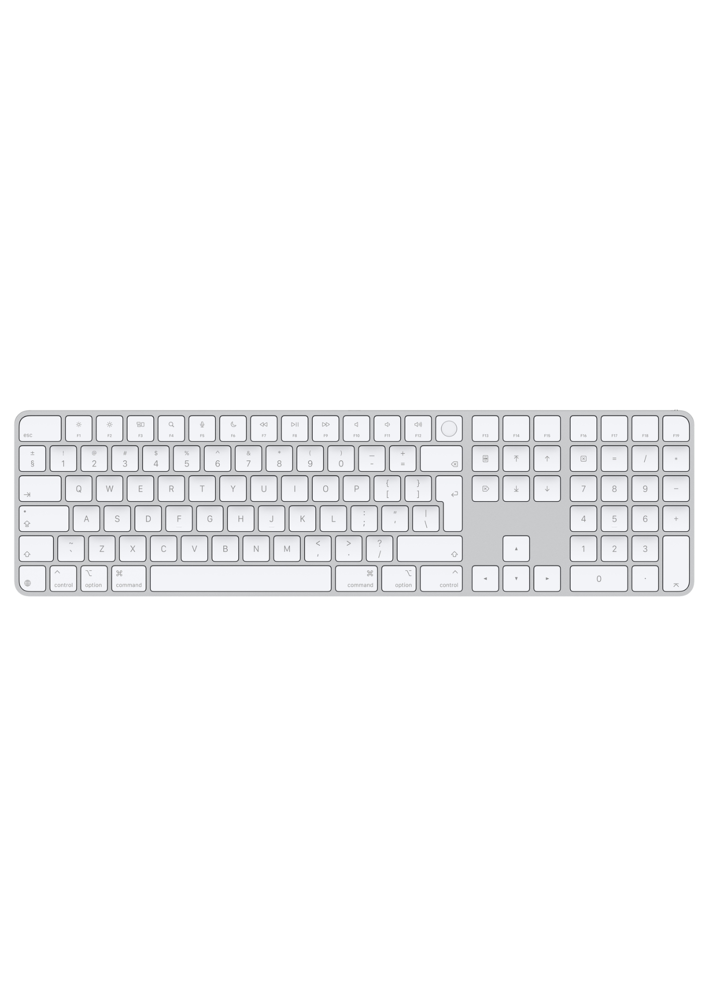 Magic Keyboard with Touch ID And Numeric Keypad For Mac Models With Apple Silicon - British English - White Keys